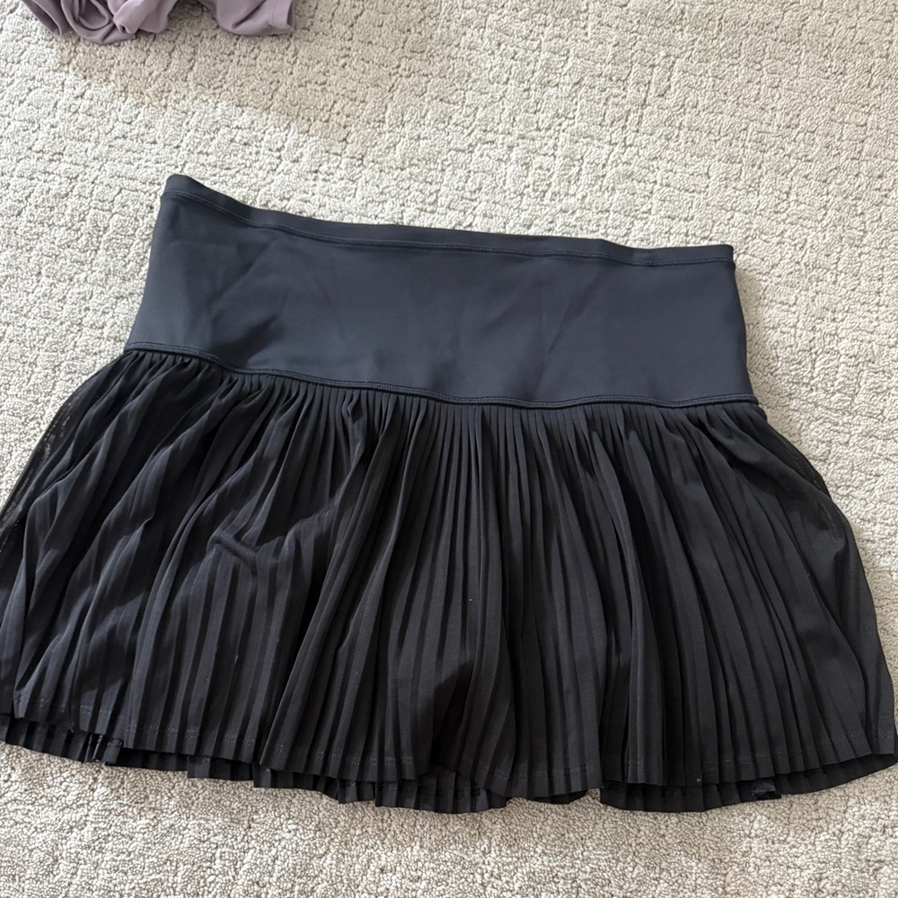 Athleta Black Pleated Mini Skirt